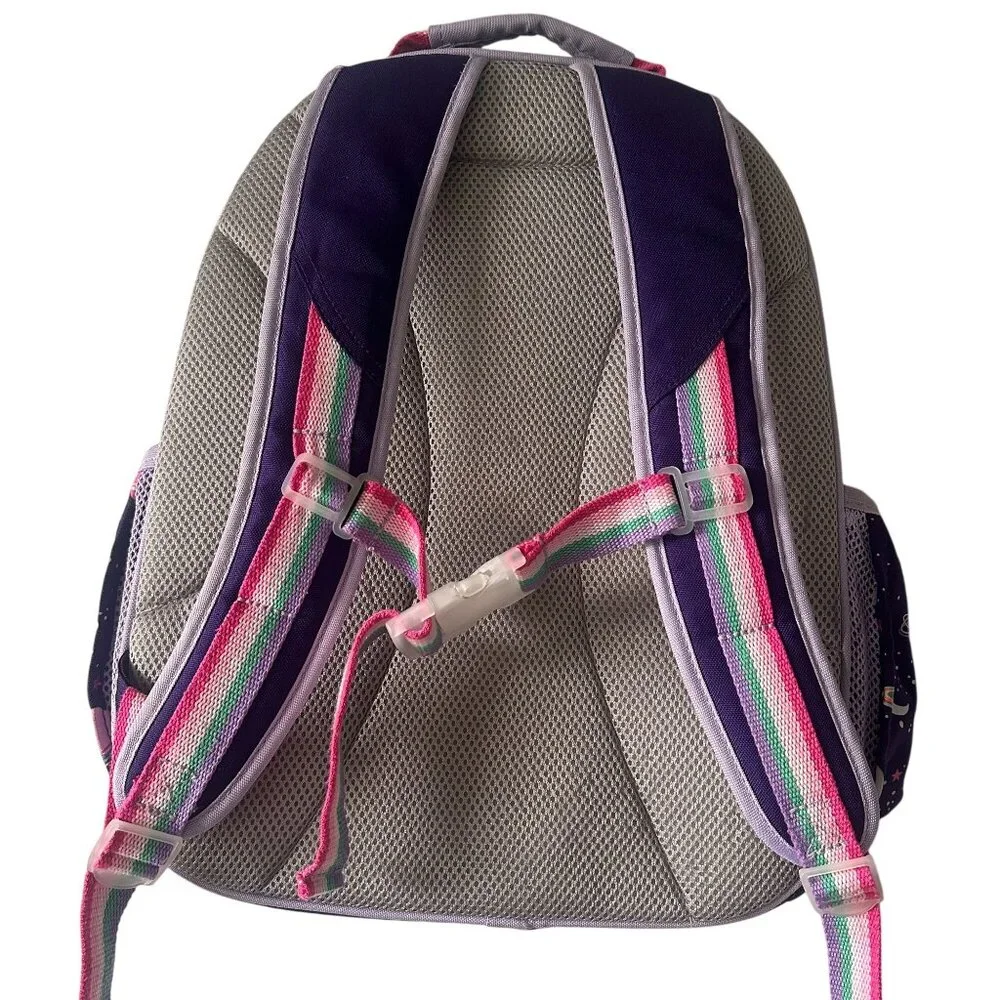 Pottery Barn Kids Mackenzie Rainbow Heart Galaxy Glow-in-the-Dark Backpack Large